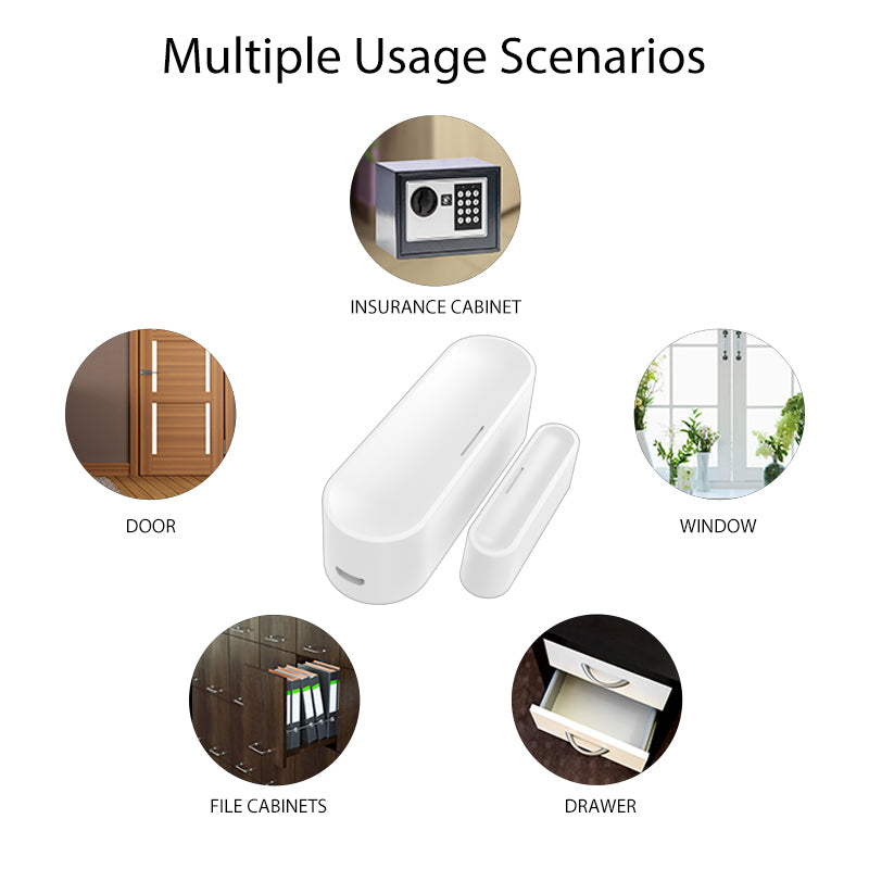 Black or White Zigbee Door Sensor | Smart Window Contact Sensor | HomeKit Compatible