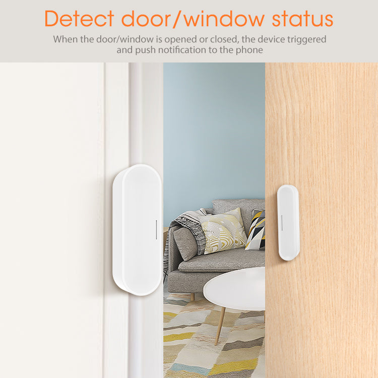 Black or White Zigbee Door Sensor | Smart Window Contact Sensor | HomeKit Compatible