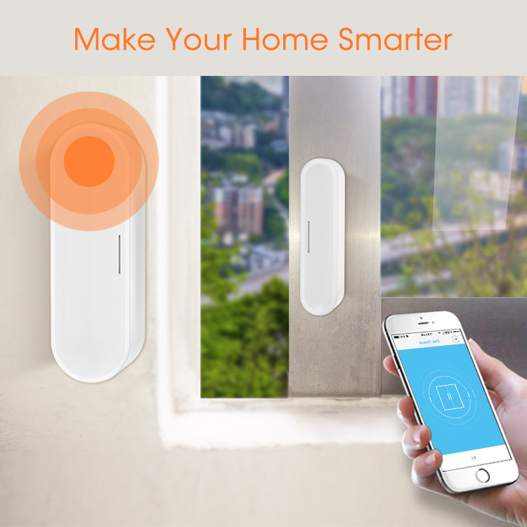 Black or White Zigbee Door Sensor | Smart Window Contact Sensor | HomeKit Compatible