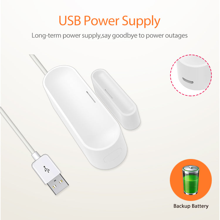 Black or White Zigbee Door Sensor | Smart Window Contact Sensor | HomeKit Compatible