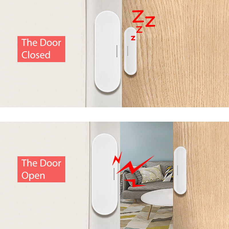 Black or White Zigbee Door Sensor | Smart Window Contact Sensor | HomeKit Compatible