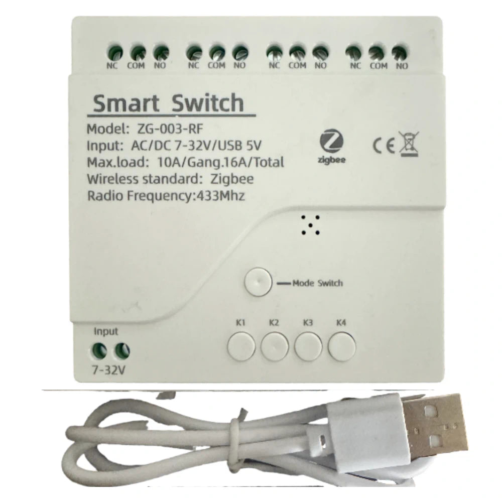 EyZEE® QuadPro ZG-003-RF: Professional 4-Channel Smart Switch Controller