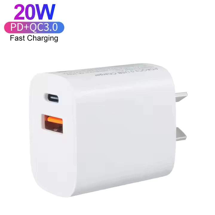 20W Dual USB Smart Charger | USB-C & USB-A | EyZEE®