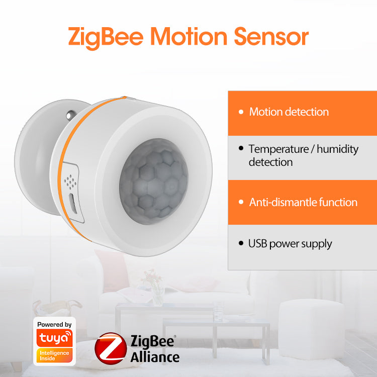 Zigbee PIR motion sensor, battery & USB powered that looks good