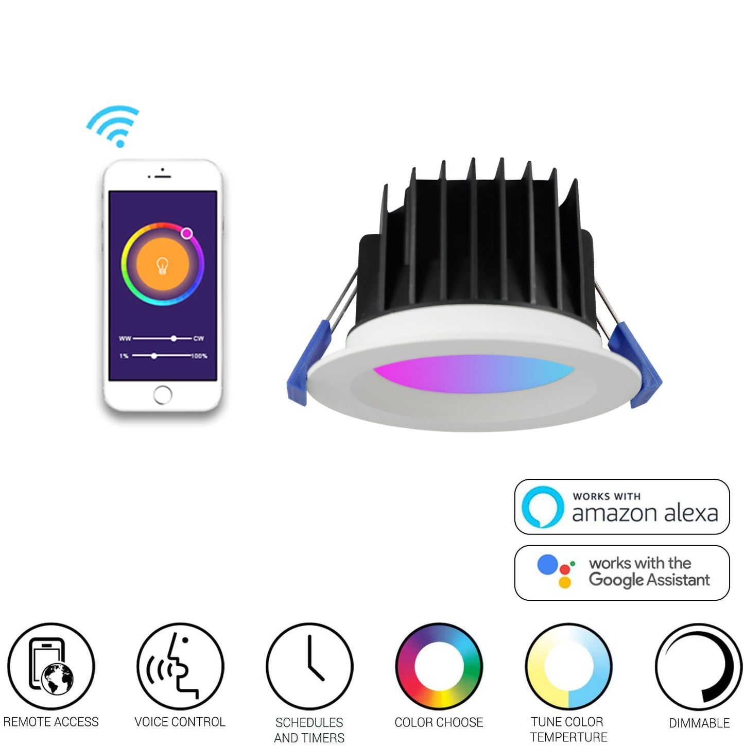 Smart colour 90mm downlight builder packs, best value