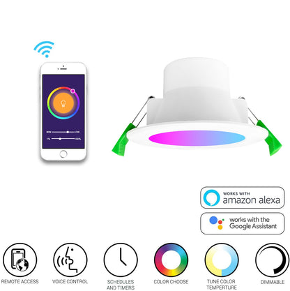 Vibrant Ambiance Zigbee 70mm smart ceiling down lights by EyZEE