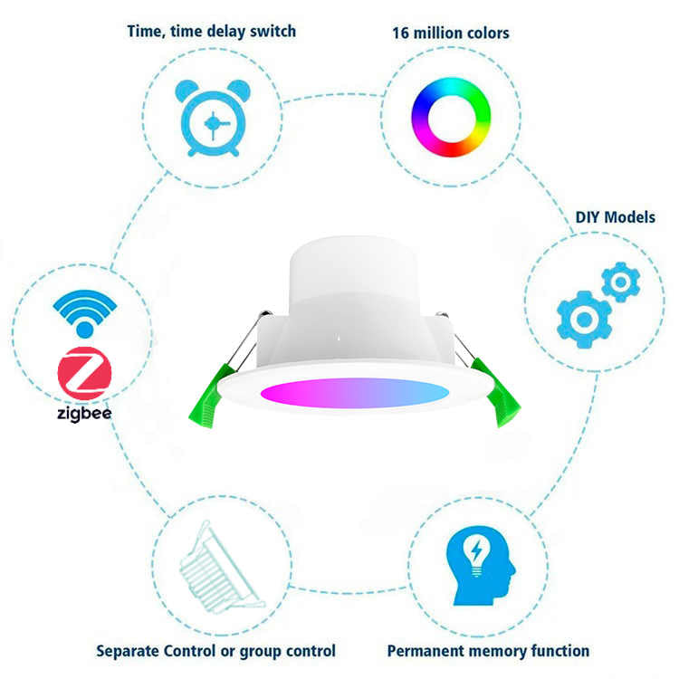 Zigbee 70mm smart downlight builder packs