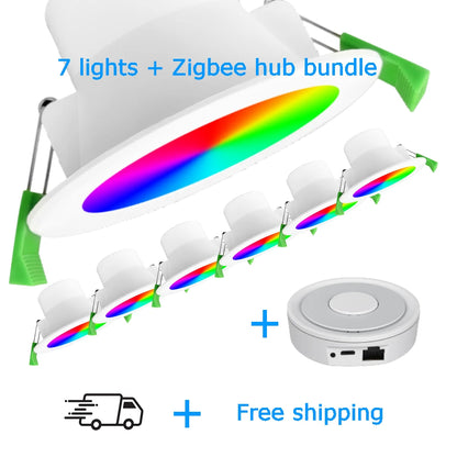 Smart Starter Kit 70mm Zigbee ceiling downlights