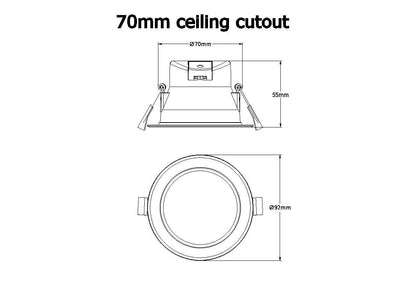 Smart Starter Kit 70mm Zigbee ceiling downlights