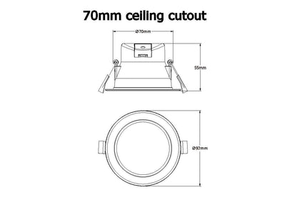 Vibrant Ambiance Zigbee 70mm smart ceiling down lights by EyZEE