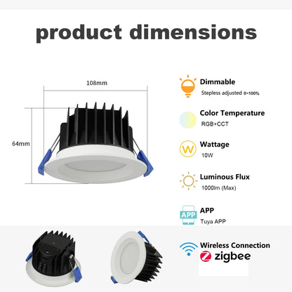 Smart Starter Kit 90mm Zigbee ceiling downlight kit by EyZEE