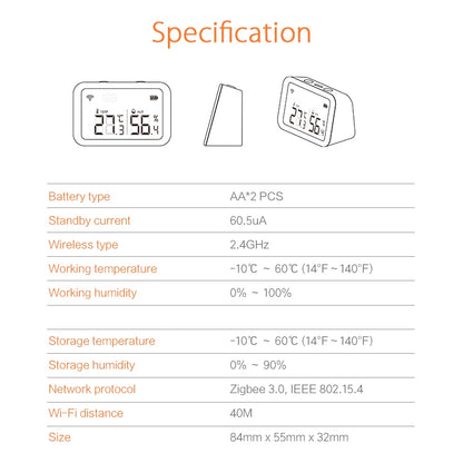 Zigbee Temp & Humidity sensor LCD, HomeKit, Alexa, Google