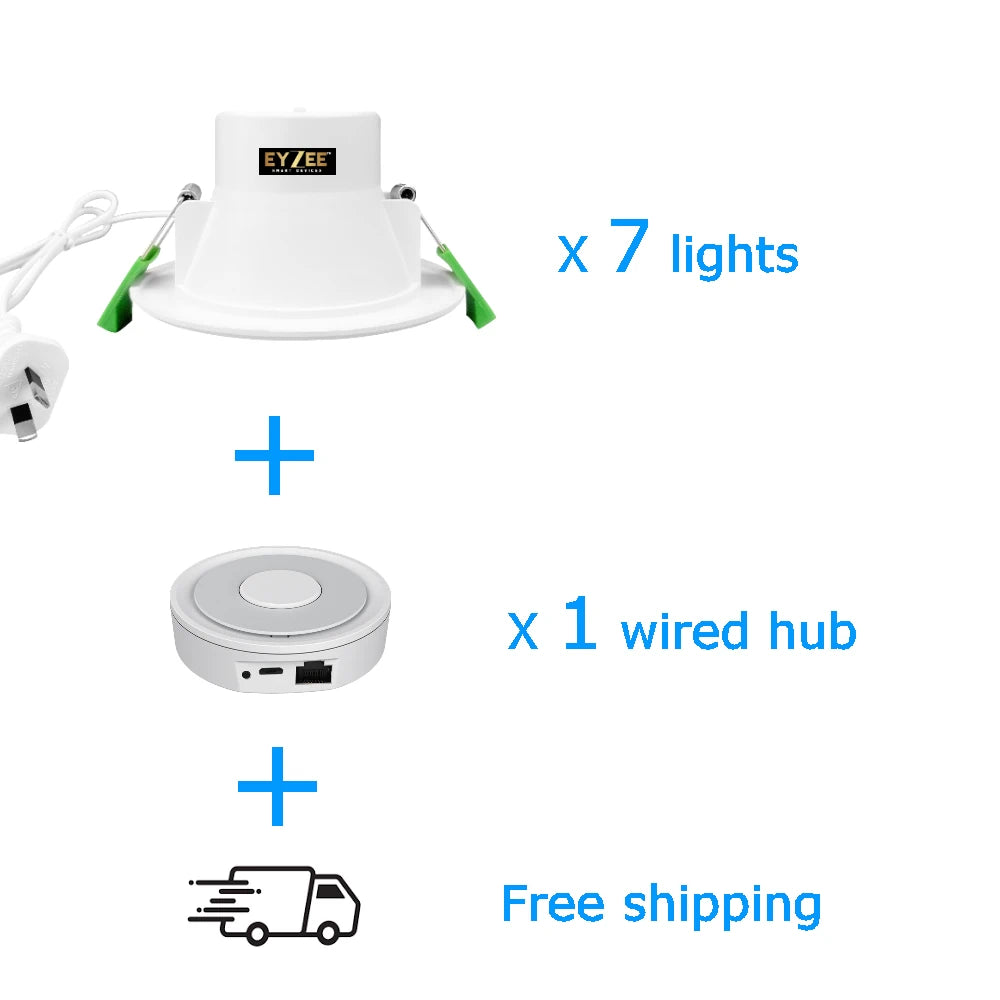 Smart Starter Kit 70mm Zigbee ceiling downlights