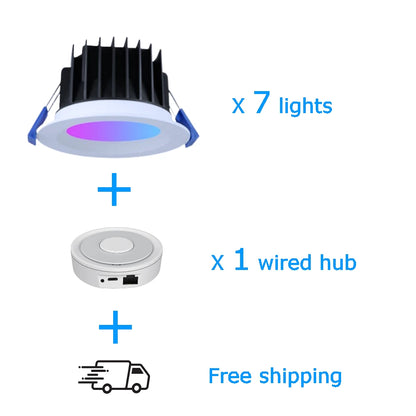 Smart Starter Kit 90mm Zigbee ceiling downlight kit by EyZEE