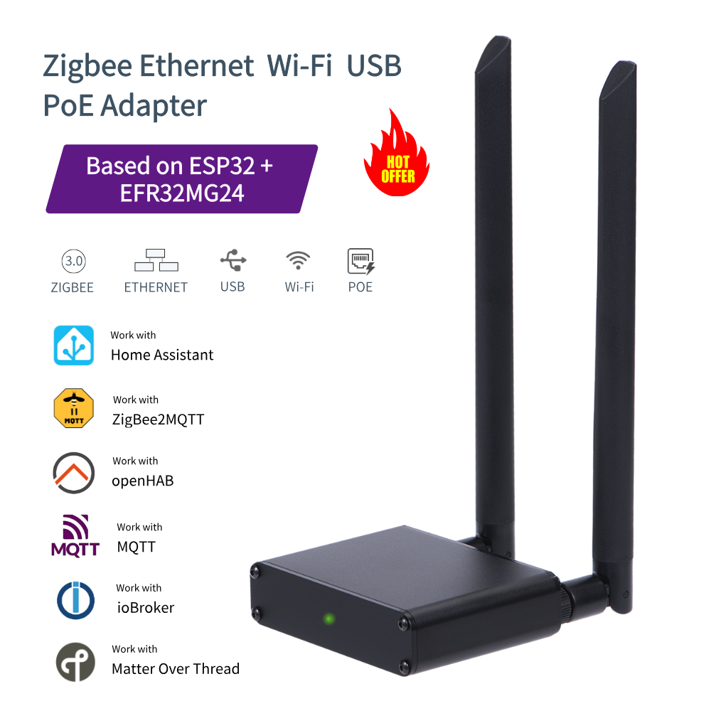 ETH-MG24 PoE Zigbee Coordinator for Home Assistant | EyZEE®